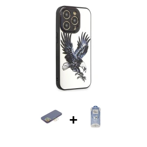ieg™ iPhone 12 Pro Max Kılıf Odak Klasik Serisi - Siyah Joko Magic 5D Cam + Renkli Kamera Lens Koruma Cam - SI