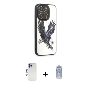 ieg™ iPhone 12 Pro Max Kılıf Odak Klasik Serisi - Siyah Joko Magic 5D Cam + Shine Kamera Lens - LT