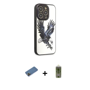 ieg™ iPhone 12 Pro Max Kılıf Odak Klasik Serisi - Siyah Joko Magic 5D Hayalet Cam + Shine Kamera Lens Koruma Cam - GD