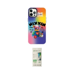 ieg™ iPhone 12 Pro Max Kılıf Siluet Çizgi Koleksiyonu - Siyah 20D Premium Cam Ekran Koruyucu
