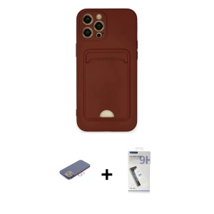 ieg™ iPhone 12 Pro Max Kılıf Vadi Çizgi Prime - Şeffaf Uv Polymer Nano Ekran Koruyucu + Renkli Kamera Lens Koruma Cam - PE