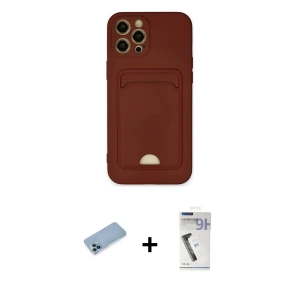 ieg™ iPhone 12 Pro Max Kılıf Vadi Çizgi Prime - Şeffaf Uv Polymer Nano Ekran Koruyucu + Shine Kamera Lens Koruma Cam - MI