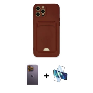 ieg™ iPhone 12 Pro Max Kılıf Vadi Çizgi Prime - Siyah 3D Antistatik Seramik Nano Ekran Koruyucu + Neon Fosforlu Kamera Lens - SI