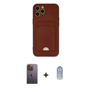 ieg™ iPhone 12 Pro Max Kılıf Vadi Çizgi Prime - Siyah Joko Magic 5D Cam + Neon Fosforlu Kamera Lens - SI