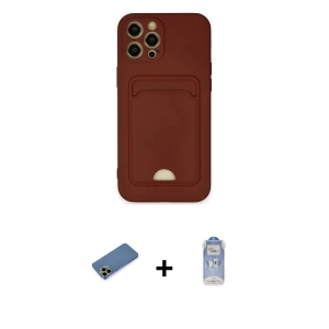 ieg™ iPhone 12 Pro Max Kılıf Vadi Çizgi Prime - Siyah Joko Magic 5D Cam + Shine Kamera Lens Koruma Cam - GD