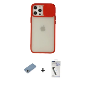 ieg™ iPhone 12 Pro Max Kılıf Vadi Çizgi - Şeffaf Uv Polymer Nano Ekran Koruyucu + Shine Kamera Lens Koruma Cam - GS