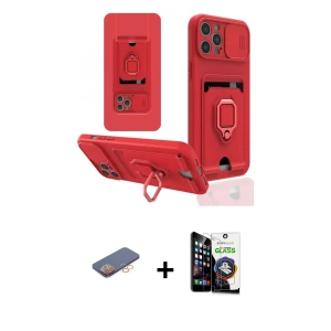 ieg™ iPhone 12 Pro Max Kılıf Vadi Form Prime - Şeffaf Temperli Cam Ekran Koruyucu + Renkli Kamera Lens Koruma Cam - TU