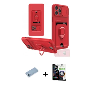 ieg™ iPhone 12 Pro Max Kılıf Vadi Form Prime - Şeffaf Temperli Cam Ekran Koruyucu + Shine Kamera Lens Koruma Cam - MI