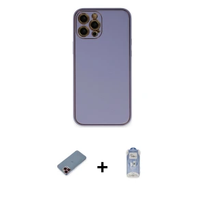 ieg™ iPhone 12 Pro Max Kılıf Yadigar Klasik - Siyah Joko Magic 5D Cam + Metal Kamera Lens Koruma Cam - KI