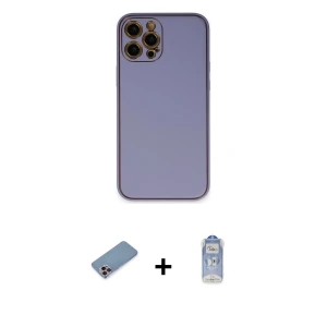 ieg™ iPhone 12 Pro Max Kılıf Yadigar Klasik - Siyah Joko Magic 5D Cam + Shine Kamera Lens Koruma Cam - PE