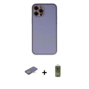 ieg™ iPhone 12 Pro Max Kılıf Yadigar Klasik - Siyah Joko Magic 5D Hayalet Cam + Renkli Kamera Lens Koruma Cam - TU