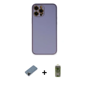 ieg™ iPhone 12 Pro Max Kılıf Yadigar Klasik - Siyah Joko Magic 5D Hayalet Cam + Shine Kamera Lens Koruma Cam - SH