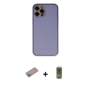ieg™ iPhone 12 Pro Max Kılıf Yadigar Klasik - Siyah Joko Magic 5D Hayalet Cam + Shine Kamera Lens Koruma Cam - SABE