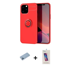 ieg™ iPhone 12 Pro Max Kılıf Yankı Form Prime - Siyah Joko 5D Cam + Shine Kamera Lens Koruma Cam - MI