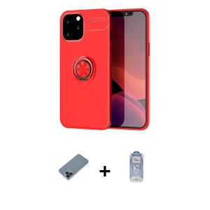 ieg™ iPhone 12 Pro Max Kılıf Yankı Form Prime - Siyah Joko Magic 5D Cam + Metal Kamera Lens Koruma Cam - SH