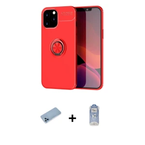 ieg™ iPhone 12 Pro Max Kılıf Yankı Form Prime - Siyah Joko Magic 5D Cam + Shine Kamera Lens Koruma Cam - MI