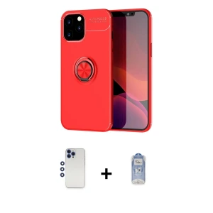 ieg™ iPhone 12 Pro Max Kılıf Yankı Form Prime - Siyah Joko Magic 5D Cam + Shine Kamera Lens - LT