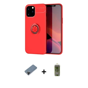ieg™ iPhone 12 Pro Max Kılıf Yankı Form Prime - Siyah Joko Magic 5D Hayalet Cam + Shine Kamera Lens Koruma Cam - SH
