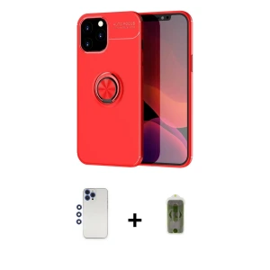 ieg™ iPhone 12 Pro Max Kılıf Yankı Form Prime - Siyah Joko Magic 5D Hayalet Cam + Shine Kamera Lens - LT