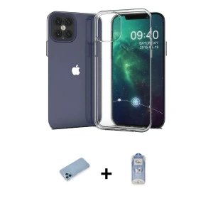 ieg™ iPhone 12 Pro Max Kılıf Zirve Doku - Siyah Joko Magic 5D Cam + Shine Kamera Lens Koruma Cam - MI