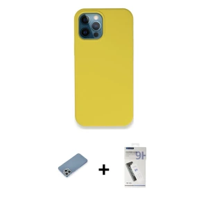 ieg™ iPhone 12 Pro Max Kılıf Zirve Modern Özel Seri - Şeffaf Uv Polymer Nano Ekran Koruyucu + Shine Kamera Lens Koruma Cam - GS