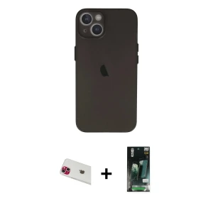 ieg™ iPhone 13 Kılıf Yadigar Yansıma Serisi - Şeffaf 360 Full Body Arka Koruyucu + Rainbow Kamera Lens Koruma Cam - KI