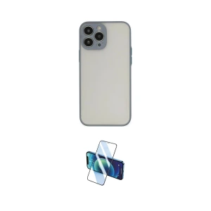ieg™ iPhone 13 Pro Kılıf Ahenk Çizgi Serisi - Siyah 3D Antistatik Seramik Nano Ekran Koruyucu