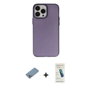 ieg™ iPhone 13 Pro Max Kılıf Ahenk Çizgi Prime - Şeffaf Pasifik Cam Ekran Koruyucu + Shine Kamera Lens Koruma Cam - GI