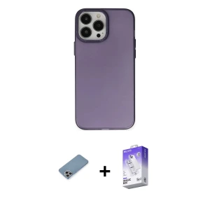 ieg™ iPhone 13 Pro Max Kılıf Ahenk Çizgi Prime - Siyah Bilvis 5in1 3D Magic Cam Ekran Koruyucu + Shine Kamera Lens Koruma Cam - GI