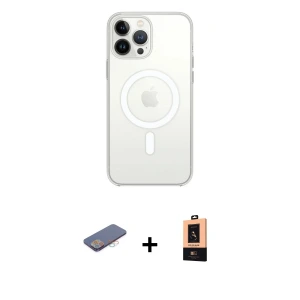 ieg™ iPhone 13 Pro Max Kılıf Ahenk Yansıma Prime - Şeffaf Maxco Cam Ekran Koruyucu + Renkli Kamera Lens Koruma Cam - PE