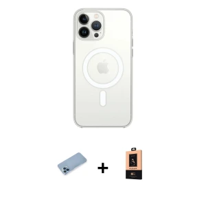 ieg™ iPhone 13 Pro Max Kılıf Ahenk Yansıma Prime - Şeffaf Maxco Cam Ekran Koruyucu + Shine Kamera Lens Koruma Cam - MI