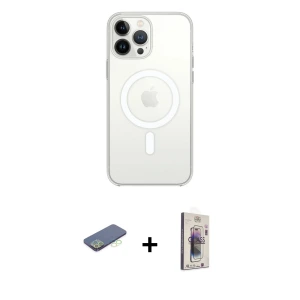 ieg™ iPhone 13 Pro Max Kılıf Ahenk Yansıma Prime - Siyah Bilvis 3D Cam Ekran Koruyucu + Renkli Kamera Lens Koruma Cam - YL