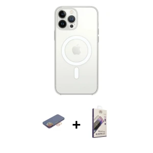ieg™ iPhone 13 Pro Max Kılıf Ahenk Yansıma Prime - Siyah Bilvis 3D Mat Cam Ekran Koruyucu + Renkli Kamera Lens Koruma Cam - TU