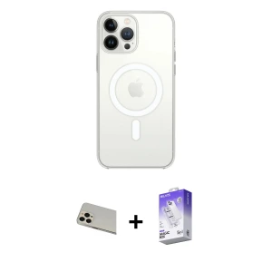 ieg™ iPhone 13 Pro Max Kılıf Ahenk Yansıma Prime - Siyah Bilvis 5in1 3D Magic Cam Ekran Koruyucu + Rainbow Kamera Lens Koruma Cam - REGD