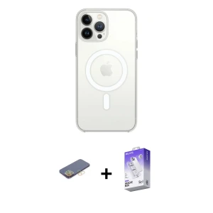 ieg™ iPhone 13 Pro Max Kılıf Ahenk Yansıma Prime - Siyah Bilvis 5in1 3D Magic Cam Ekran Koruyucu + Renkli Kamera Lens Koruma Cam - SI