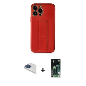 ieg™ iPhone 13 Pro Max Kılıf Akış Doku - Şeffaf 360 Full Body Arka Koruyucu + Pers Alüminyum Kamera Lens - LT
