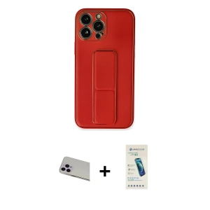 ieg™ iPhone 13 Pro Max Kılıf Akış Doku - Şeffaf Pasifik Cam Ekran Koruyucu + Rainbow Kamera Lens Koruma Cam - MR
