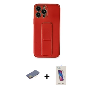 ieg™ iPhone 13 Pro Max Kılıf Akış Doku - Siyah Joko 5D Cam + Renkli Kamera Lens Koruma Cam - SI