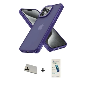 ieg™ iPhone 13 Pro Max Kılıf Atlas Form - Şeffaf Pasifik Cam Ekran Koruyucu + Rainbow Kamera Lens Koruma Cam - REGD