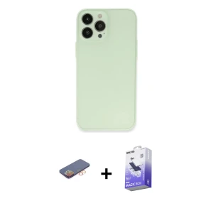 ieg™ iPhone 13 Pro Max Kılıf Atlas Minimal Prime - Siyah Bilvis 5in1 5D Magic Hayalet Cam Ekran Koruyucu + Renkli Kamera Lens Koruma Cam - TU