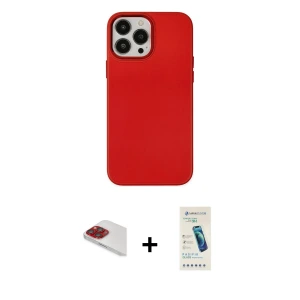 ieg™ iPhone 13 Pro Max Kılıf Çekirdek Çizgi - Şeffaf Pasifik Cam Ekran Koruyucu + Pers Alüminyum Kamera Lens - KI