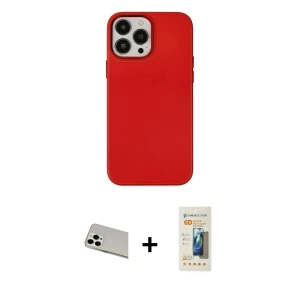 ieg™ iPhone 13 Pro Max Kılıf Çekirdek Çizgi - Siyah 6D Mat Seramik Hayalet Nano Ekran Koruyucu + Rainbow Kamera Lens Koruma Cam - BZ