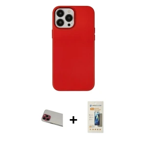 ieg™ iPhone 13 Pro Max Kılıf Çekirdek Çizgi - Siyah 6D Mat Seramik Hayalet Nano Ekran Koruyucu + Rainbow Kamera Lens Koruma Cam - KI