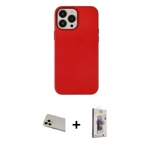 ieg™ iPhone 13 Pro Max Kılıf Çekirdek Çizgi - Siyah Bilvis 3D Cam Ekran Koruyucu + Rainbow Kamera Lens Koruma Cam - REGD