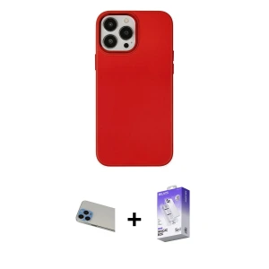ieg™ iPhone 13 Pro Max Kılıf Çekirdek Çizgi - Siyah Bilvis 5in1 3D Magic Cam Ekran Koruyucu + Rainbow Kamera Lens Koruma Cam - MI