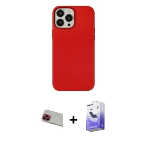 ieg™ iPhone 13 Pro Max Kılıf Çekirdek Çizgi - Siyah Bilvis 5in1 5D Magic Hayalet Cam Ekran Koruyucu + Rainbow Kamera Lens Koruma Cam - KI