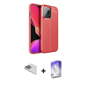ieg™ iPhone 13 Pro Max Kılıf Doruk Klasik Özel Seri - Siyah Bilvis 5in1 3D Magic Cam Ekran Koruyucu + Pers Alüminyum Kamera Lens - SABE