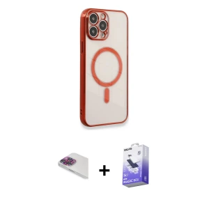 ieg™ iPhone 13 Pro Max Kılıf Doruk Minimal - Siyah Bilvis 5in1 5D Magic Hayalet Cam Ekran Koruyucu + Pers Alüminyum Kamera Lens - GI