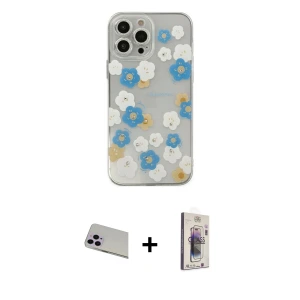 ieg™ iPhone 13 Pro Max Kılıf Eksen Asil Prime - Siyah Bilvis 3D Cam Ekran Koruyucu + Rainbow Kamera Lens Koruma Cam - MR