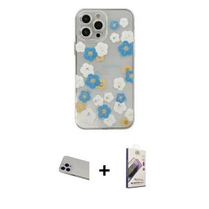 ieg™ iPhone 13 Pro Max Kılıf Eksen Asil Prime - Siyah Bilvis 3D Mat Cam Ekran Koruyucu + Rainbow Kamera Lens Koruma Cam - MR